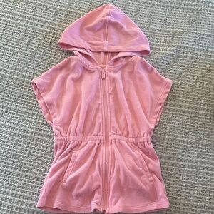 Pink Hooded Kids Swim Cover